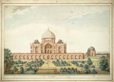 Mausoleum van Humayun, Delhi, in 1820 door Unbekannt Unbekannt